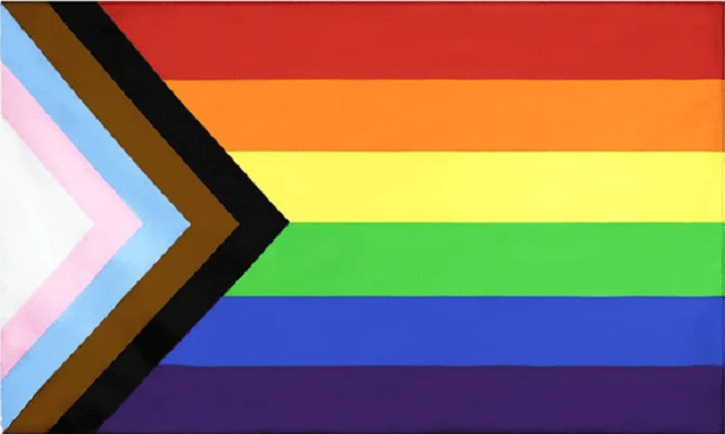 A vibrant rainbow flag for the LGBTQ+ community, advocating for their mental healthcare needs.